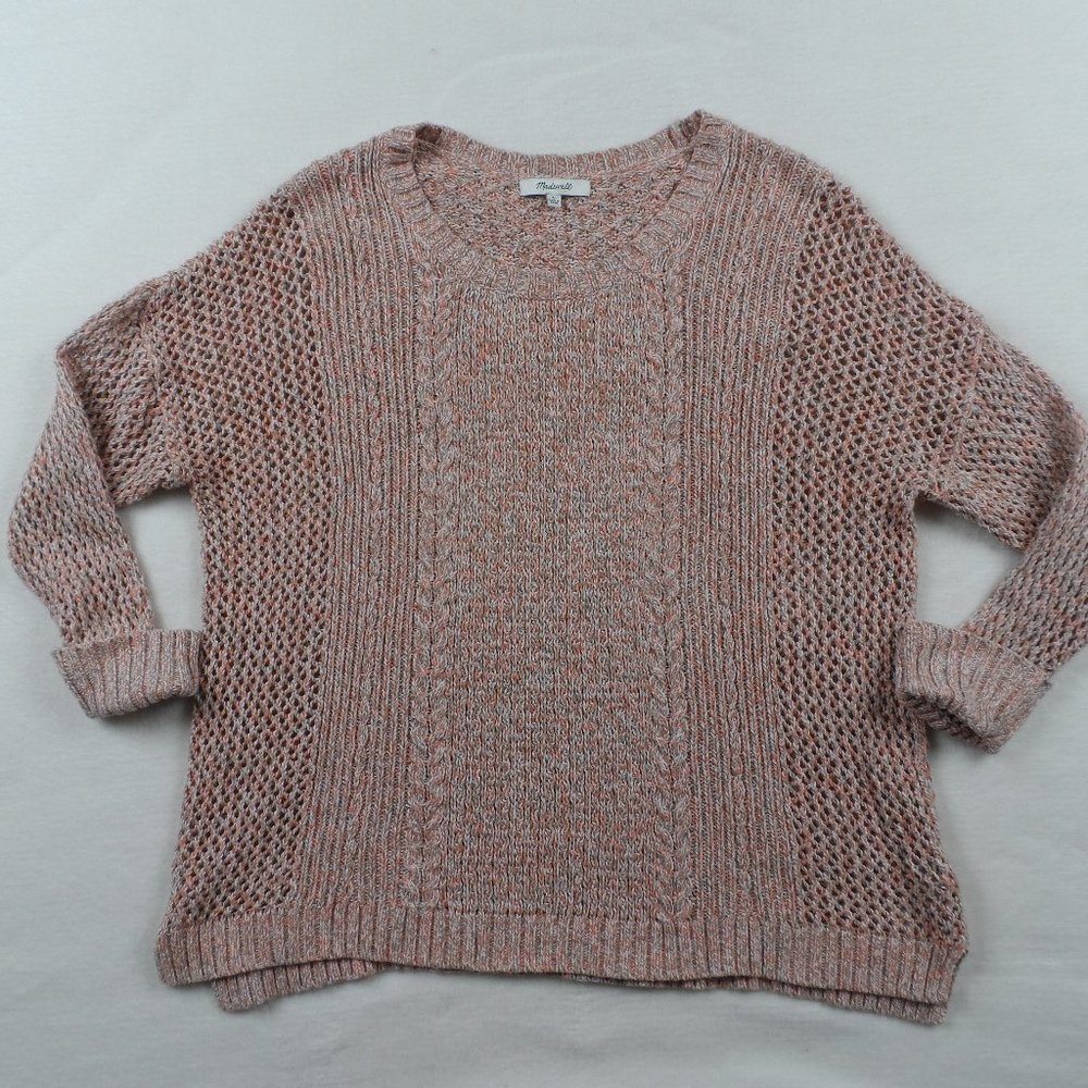 Madewell Pink Marled Plaza Pullover Sweater E8994